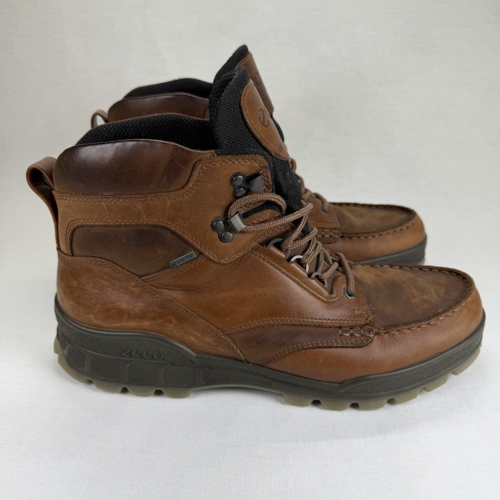 ECCO Track 25 Gore-Tex Waterproof Mid Boots Brown Leather Men's US 13   EU 47